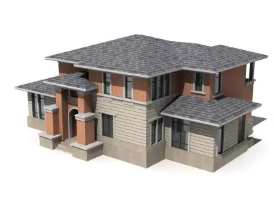 Villa house 3D model 3