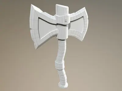 Stylized Viking Axe Low-poly 3D model