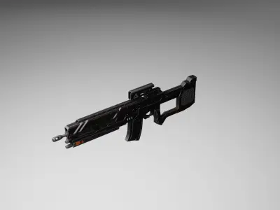 Sci-fi Weapons Low-poly 3D model