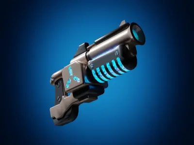 Sci-fi guns Model pack Low-poly 3D model