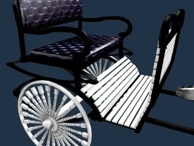 Horse Carriage 3D model get