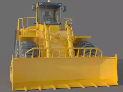 Wheel Bull Dozer 3D model
