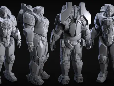 Sci-Fi Armor 9 Sculpt 3D model