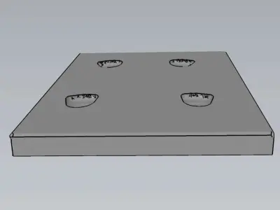 MakeIT Bear Foot Print All 4 foot 3D Model 3D model
