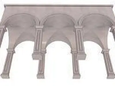 Arched Vaulted Gallery 3D model