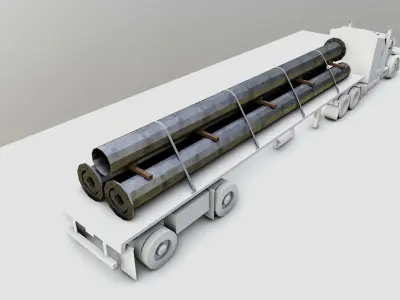 CARGO MODELS FOR TRUCK TRAILER-Polygon Pole Type-3 3D model