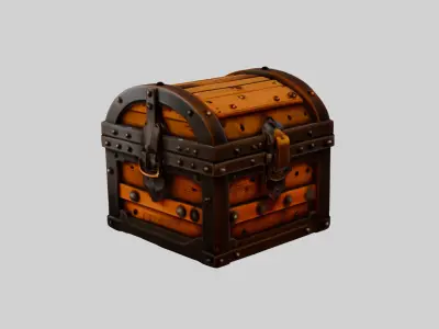 Treasure Chest  Low-poly 3D model get