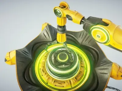 Sci Fi Industrial Robot 3D model