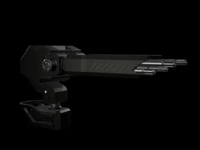 Turret V3 Low-poly 3D model