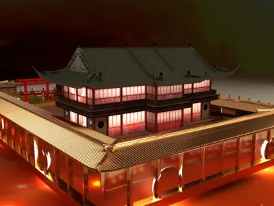 Chinese house 3D model