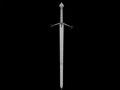 Claymore Sword Low-poly 3D model