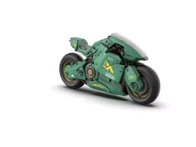 Night City Green Motorcycle 3D model