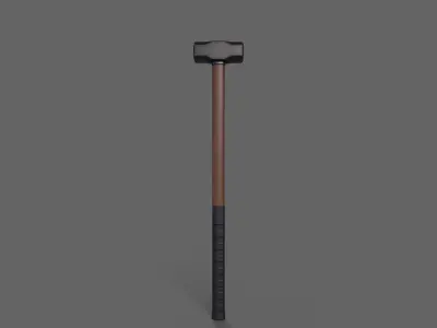 PBR Sledge Hammer V2e Low-poly 3D model