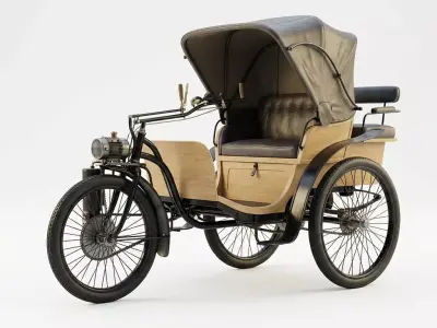Vintage Victoria Horseless Carriage 3D model