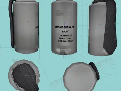 Smoke grenade Free low-poly 3D model get