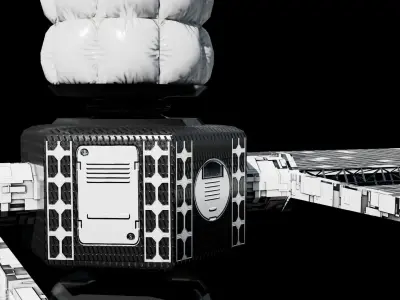 Space Station low poly Low-poly 3D model