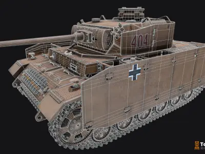 Panzerkampwagen III AUSJ M German Medium Tank 3D model