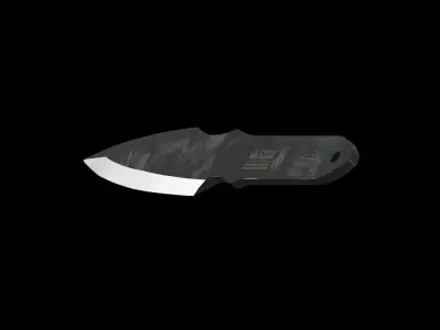 Kizlyar Supreme Strij Throwing Knife forged Blade Low-poly 3D model