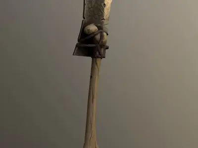 Stylized Cleaver GameReady PBR Low-poly 3D model