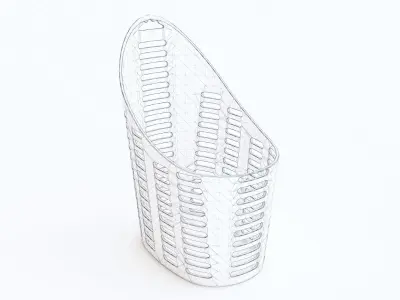 Plastic basket 01 3D model purchase