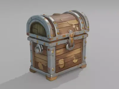 Treasure Chest Model Low-poly 3D model