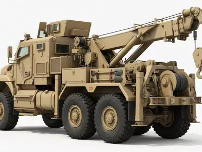 Military Armored Recovery Vehicle 3D model
