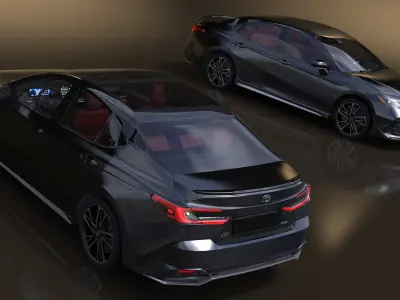 Toyota Camry Hybrid Underground Simplified 3D model