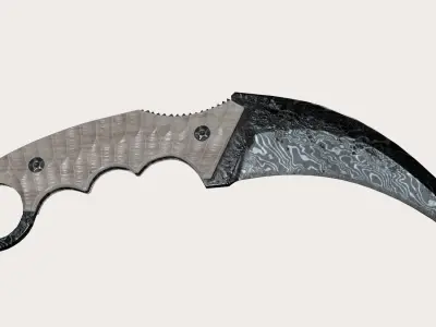 Tactical Combat Knife - The cursed blade - Karambit Low-poly 3D model
