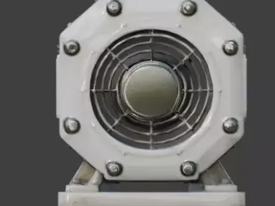 Realistic Sci-Fi Power Generator 3D Model Low-poly 3D model