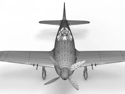 J2M5 Raida  Aircraft Low-poly 3D model Low-poly 3D model