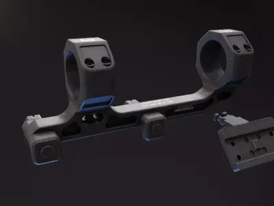 Badger C1 Optic Mount Low-poly 3D model