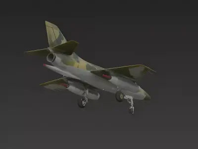 WWII-Era Jet Fighter Prototype 3D Model Low-poly 3D model