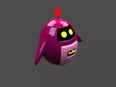 nano the robot Low-poly 3D model