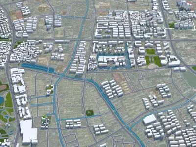 Changshu Suzhou Jiangsu China 50km Free low-poly 3D model