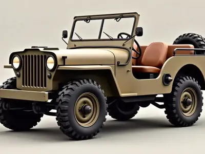 Rugged Off Road Jeep 3D Model Low-poly 3D model