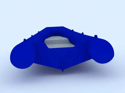 Inflatable boat 3D model