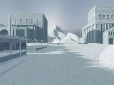 Snowy Oasis Architecture 3D model purchase