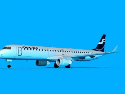Embraer Emb-190 Finnair 2 3D model