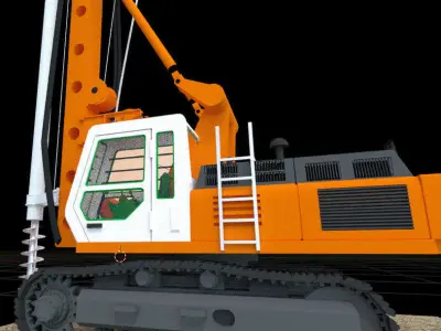 construction driller model 3D model