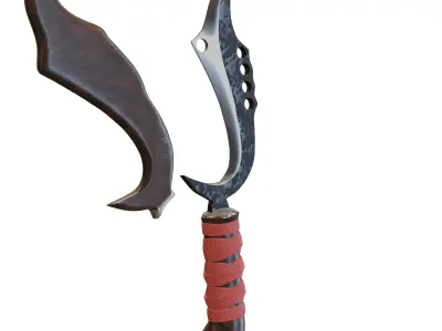 Sundanese Kujang Traditional Weapon 3D model