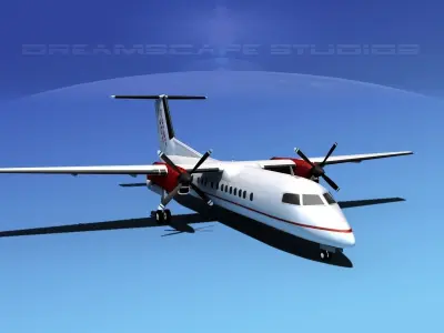 DeHavilland DHC-8-Q300 Cargo 2 Go 3D model