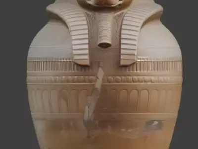 Ancient Egyptian Canopic Jar Asset 3D model