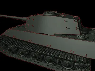King Tiger 2 tanks 3D print model