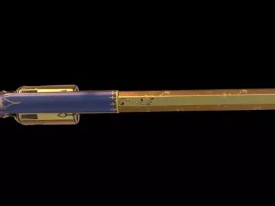 vintage colt Low-poly 3D model