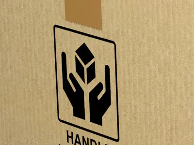 Cardboard box 3D model 2