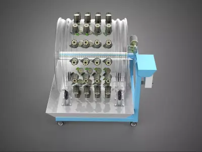 IOT CONTROL WHEEL ROTARY HYDROPONIC GARDEN PLANT FARMING SYSTEM 3D model