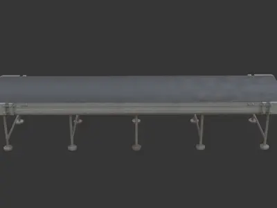 Industrial Conveyor Belt Low-poly 3D model