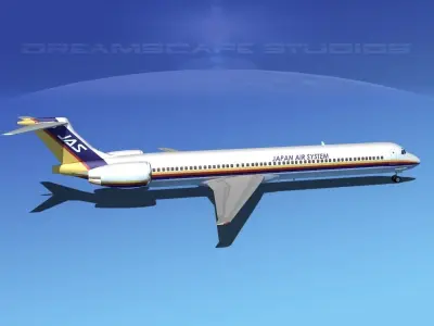 McDonnell Douglas MD-80 JAS 3D model