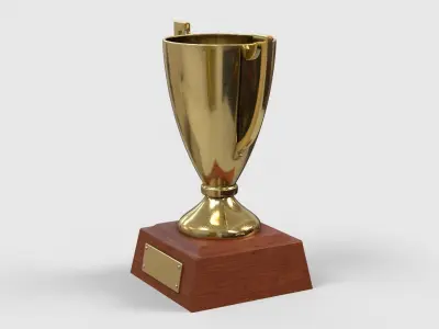 Gold Trophy 2 Low-poly 3D model