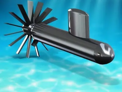 submarine propeller Free 3D model